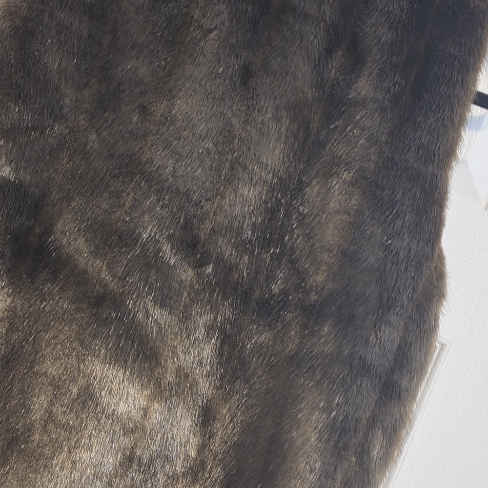 Jones New York Faux Fur Vest in Brown and Black - Picture 6 of 6